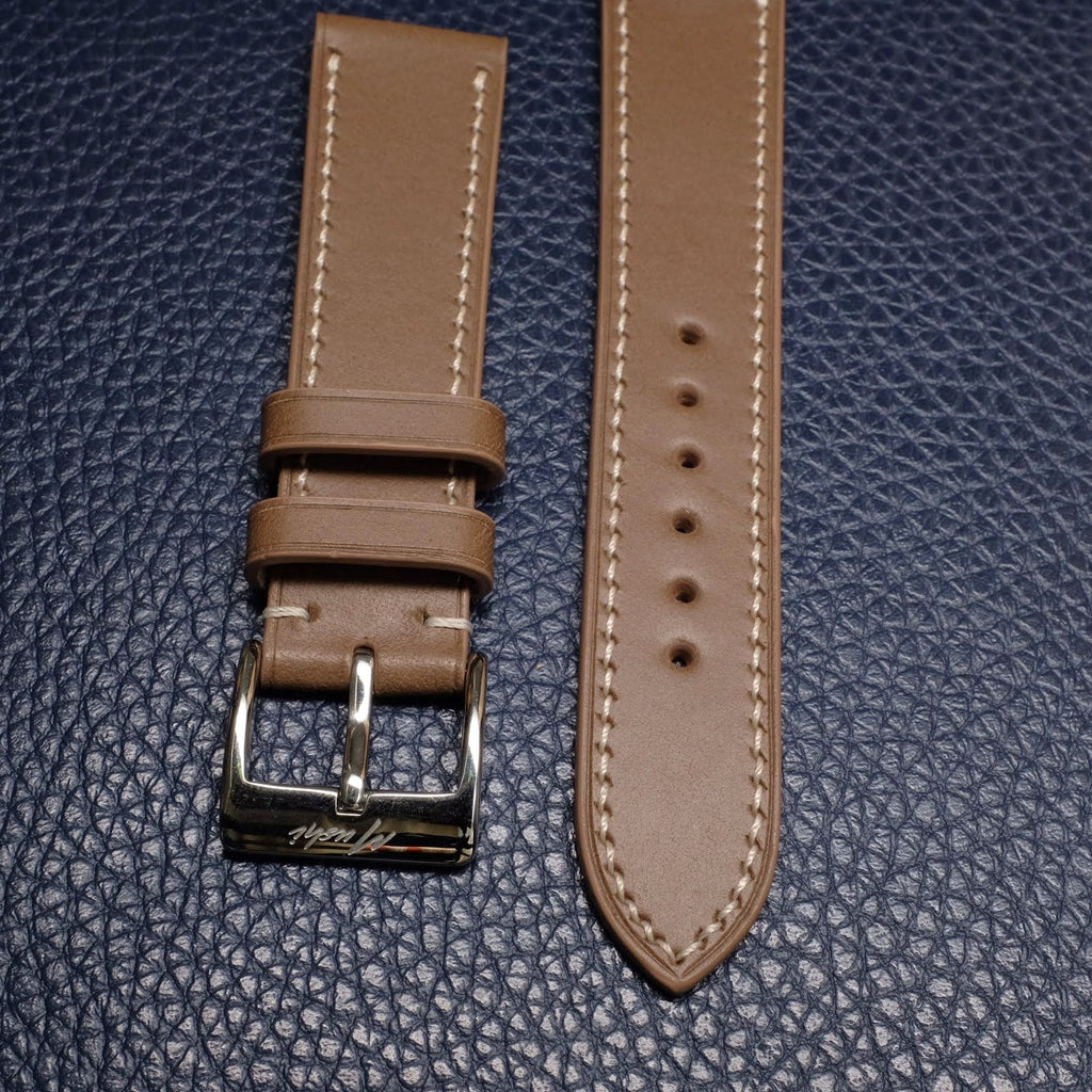 Calf Leather Strap - Taupe - Mushiwatchstraps